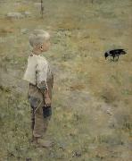 Akseli Gallen-Kallela Boy with a Crow France oil painting artist